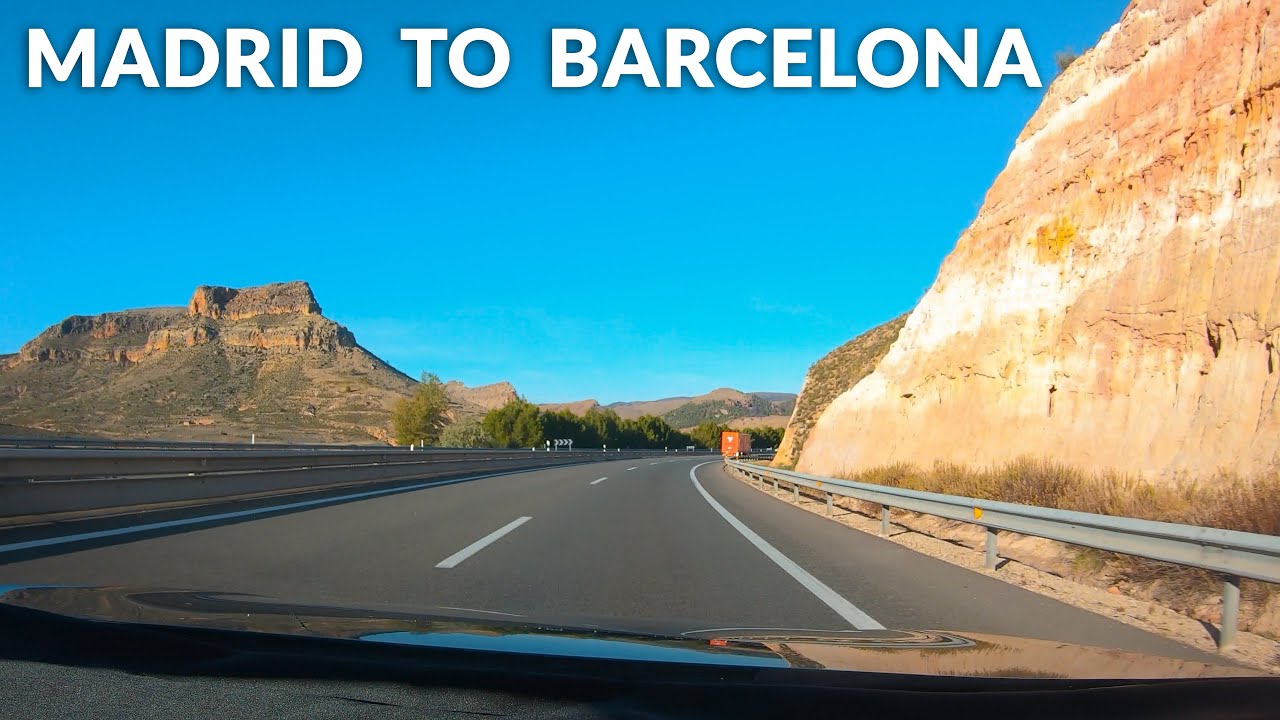 Madrid to Barcelona - Drive Timelapse 4K