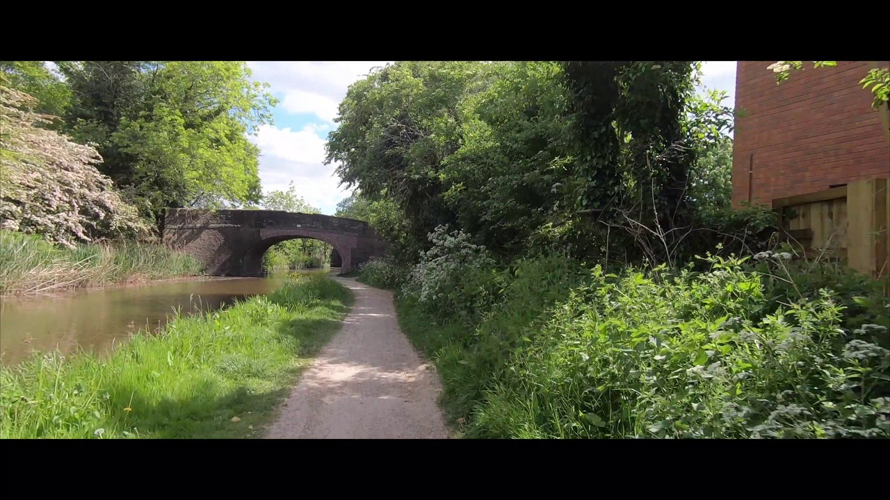Bike ride along Worcester canal from Perdiswell to Blackpole (4k)