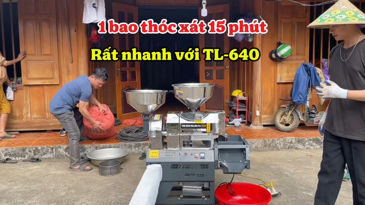 Một bao thóc 40kg  xát trong bao nhiêu phút ? 