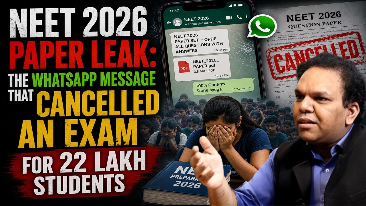 NEET 2026 Paper Leak: The WhatsApp Message That Cancelled an Exam for 22 Lakh Students