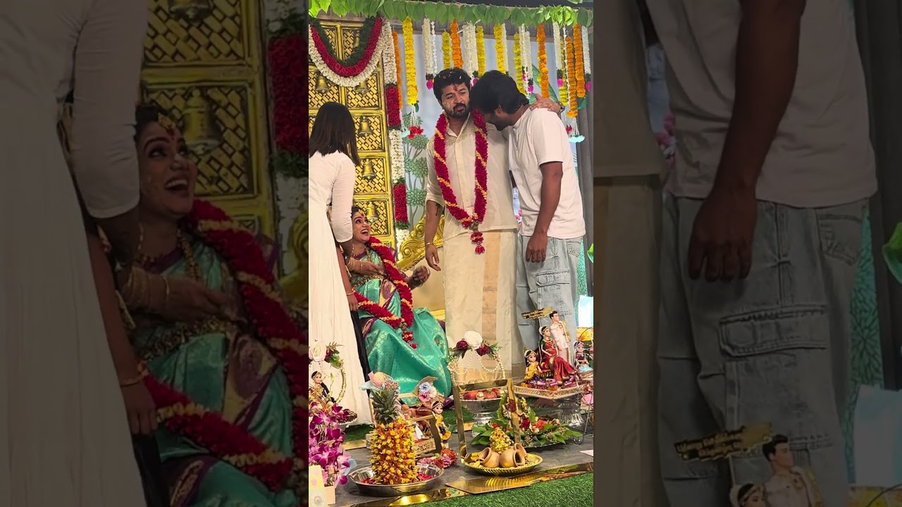 Happy for this couple 😍&hearts;️Srithika Aryan Baby shower Function #srithika #aryan #suntv #babyshower
