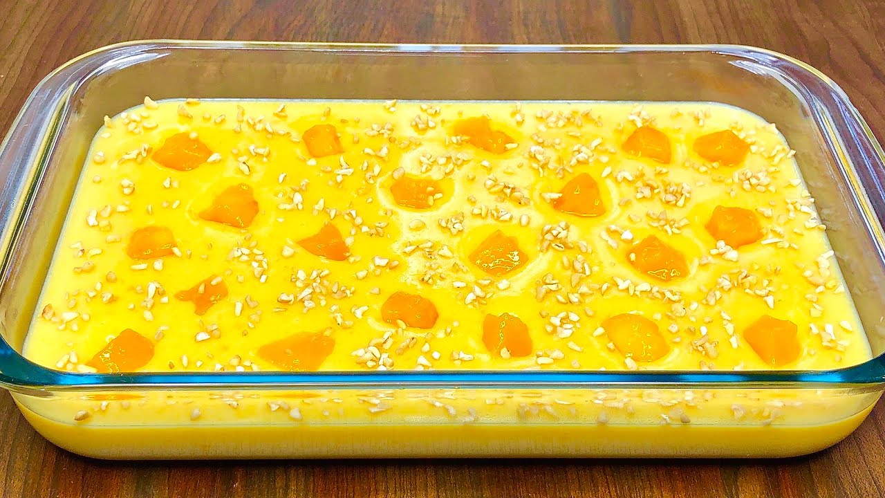 Mango Pudding Recipe | Mango Pudding Dessert | Eggless Dessert