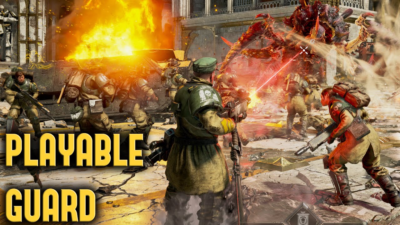 SPACE MARINE 2 MODDING IS CRAZY! Imperial Guard Army vs Tyranid Invasion (4K)