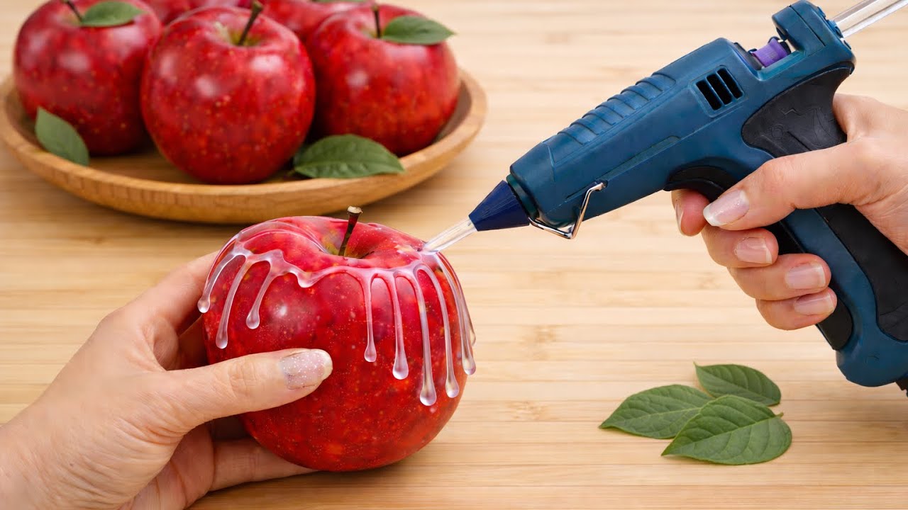 Amazing apple and hot glue tricks - DIY ideas! 🍎