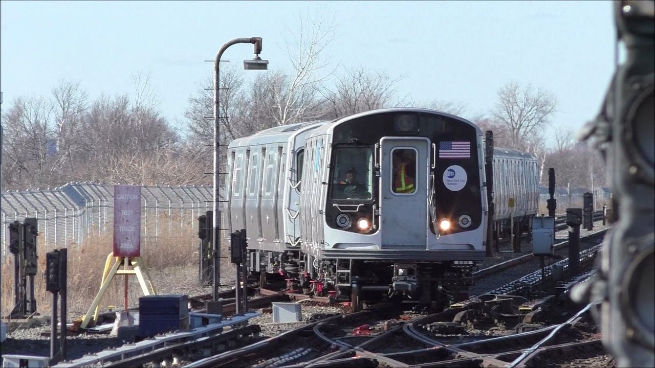 NYC Subway HD 60fps: Bombardier R179 3010-3019 Test Train Leaving Broad Channel (3/29/17)
