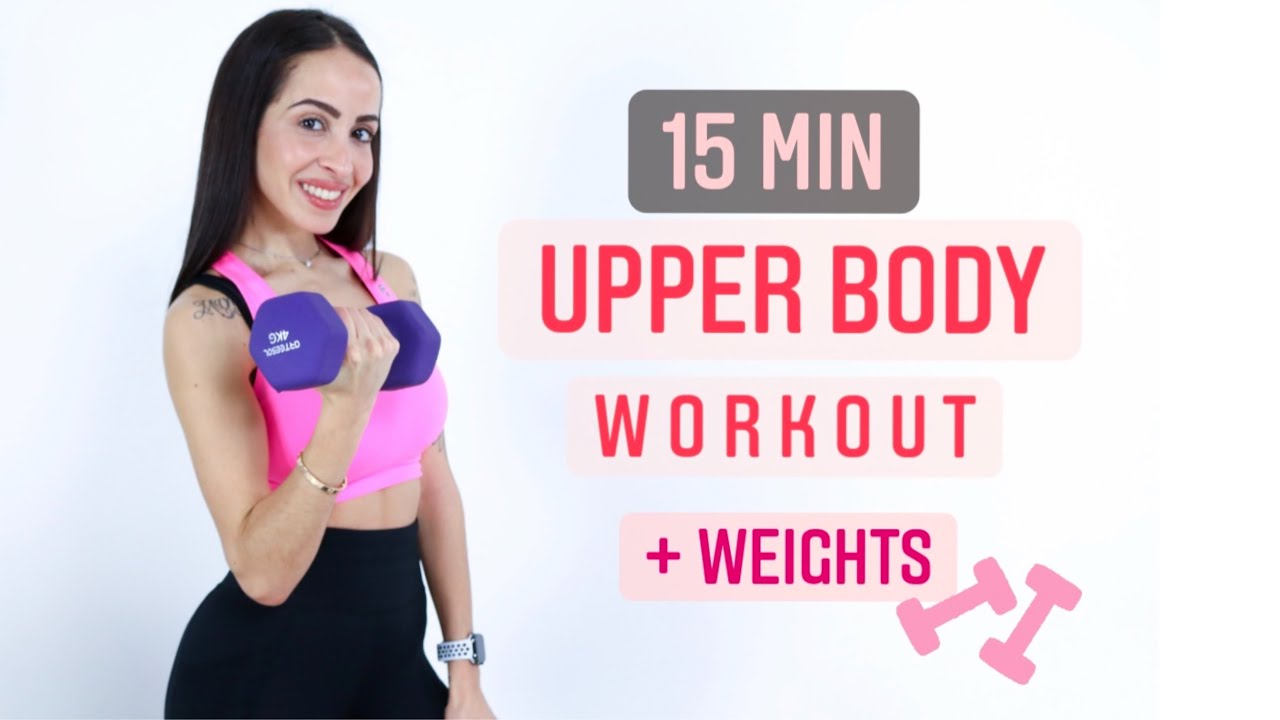 15 MIN UPPER BODY + weights | FOR TONED ARMS | Caterina Falhi