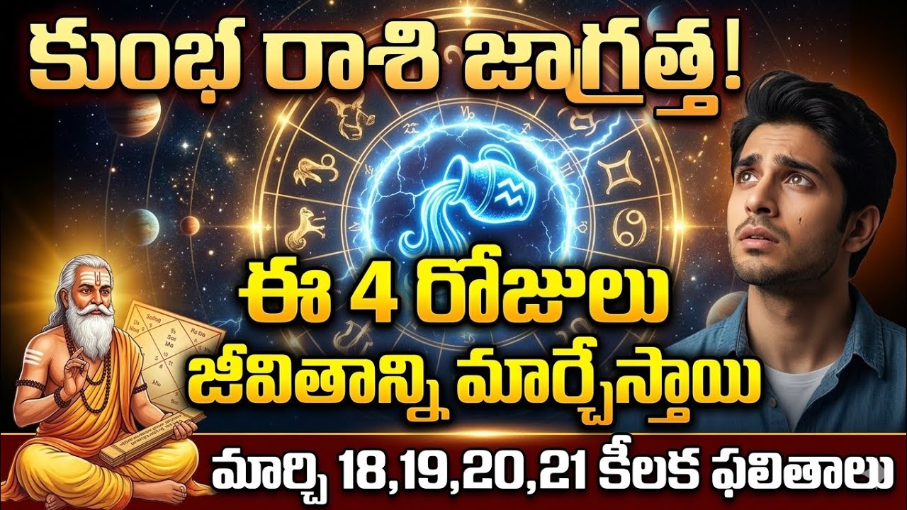 Kumbha Rasi March 18-21 Predictions 2026 | కుంభ రాశి 4 రోజుల్లో జీవితం మారుతుంది | Aquarius Horoscop