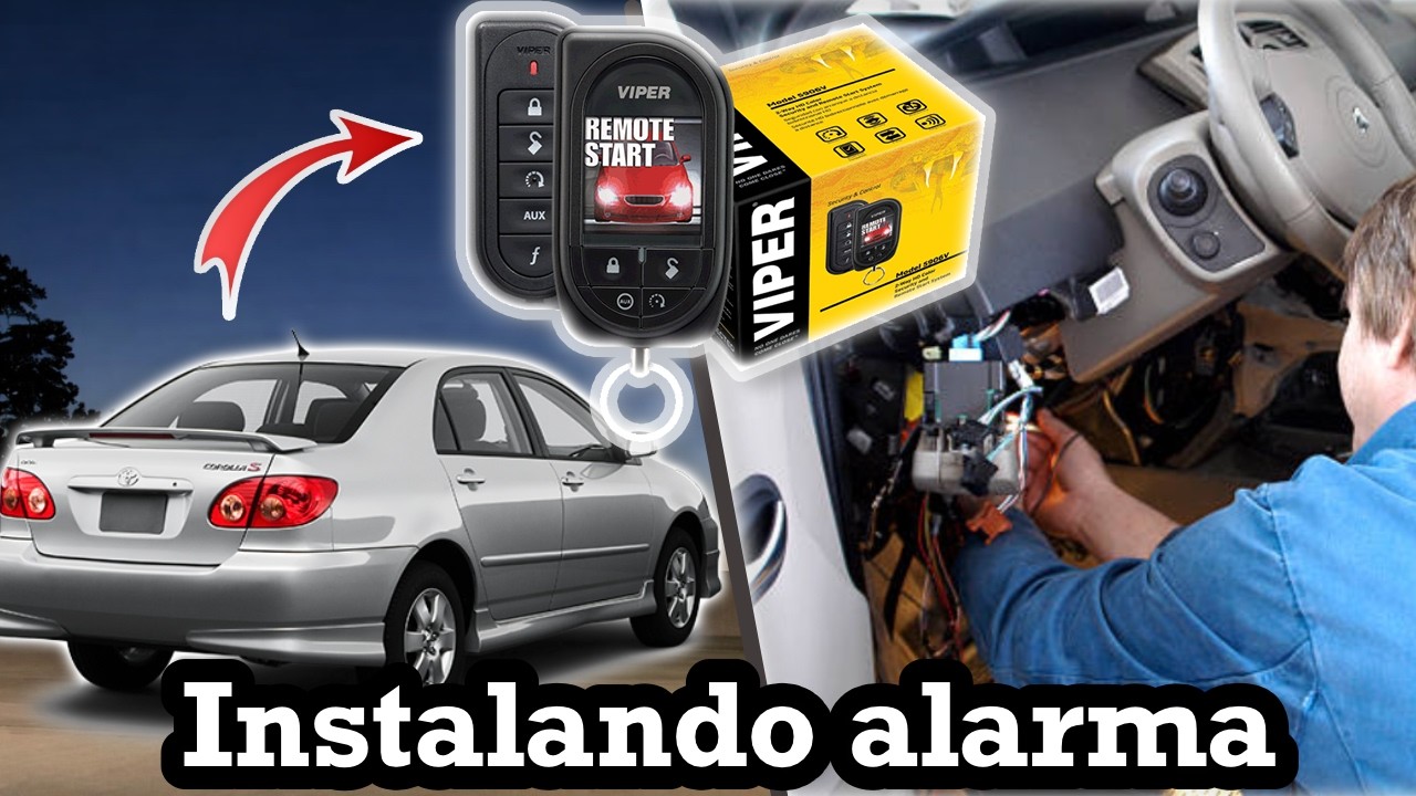 Instalando alarma Viper 5906v con encendido remoto | Toyota Corolla 2003-2008 9th Gen