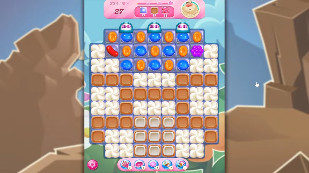 Candy Crush Saga LEVEL 324 NO BOOSTERS (new version)🐟☑️