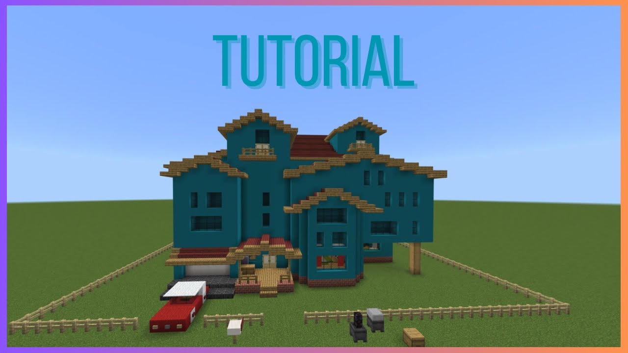 Minecraft Tutorial: How to Make Hello Neighbor Pre-Alpha House! (New Version)