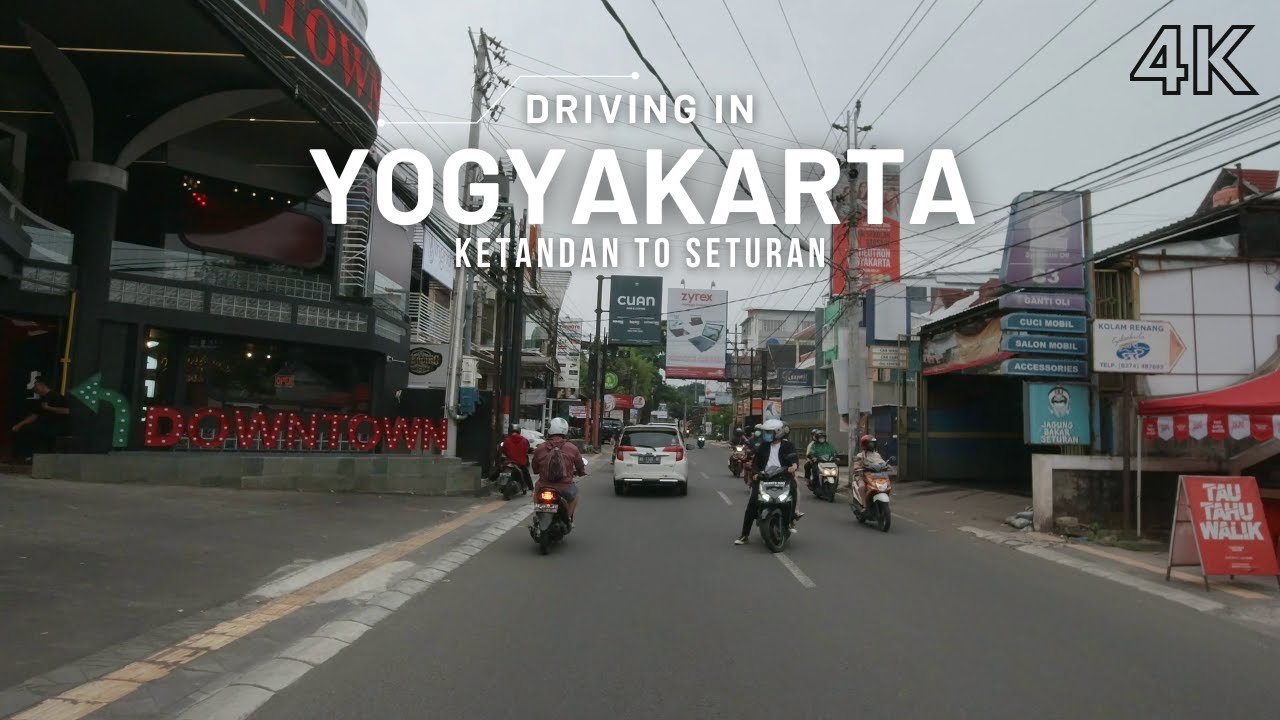 Driving from Ketandan to Seturan - Cloudy Day - Yogyakarta 4K