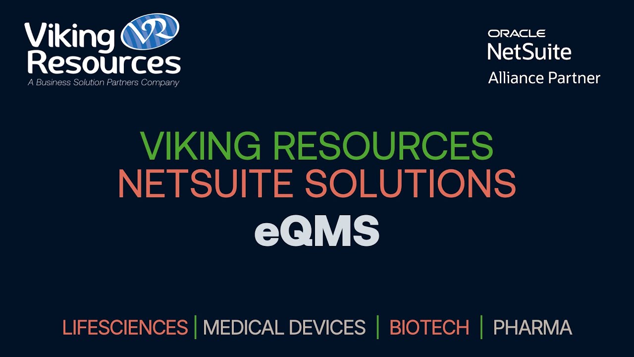 Решение Viking Resources eQMS для NetSuite | NCR, CAPA и DCO в одной унифицированной системе