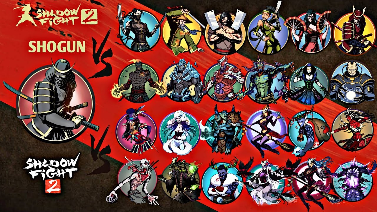 Shadow Fight 2 | Shogun vs 24 Bosses