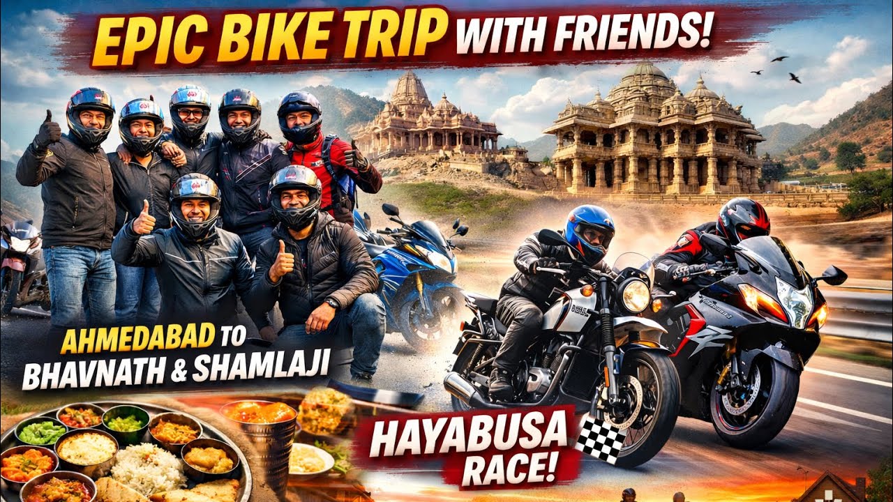 Early Morning BIKE RIDE 😱 | Ahmedabad to Bhavnath & Shamlaji in ONE DAY