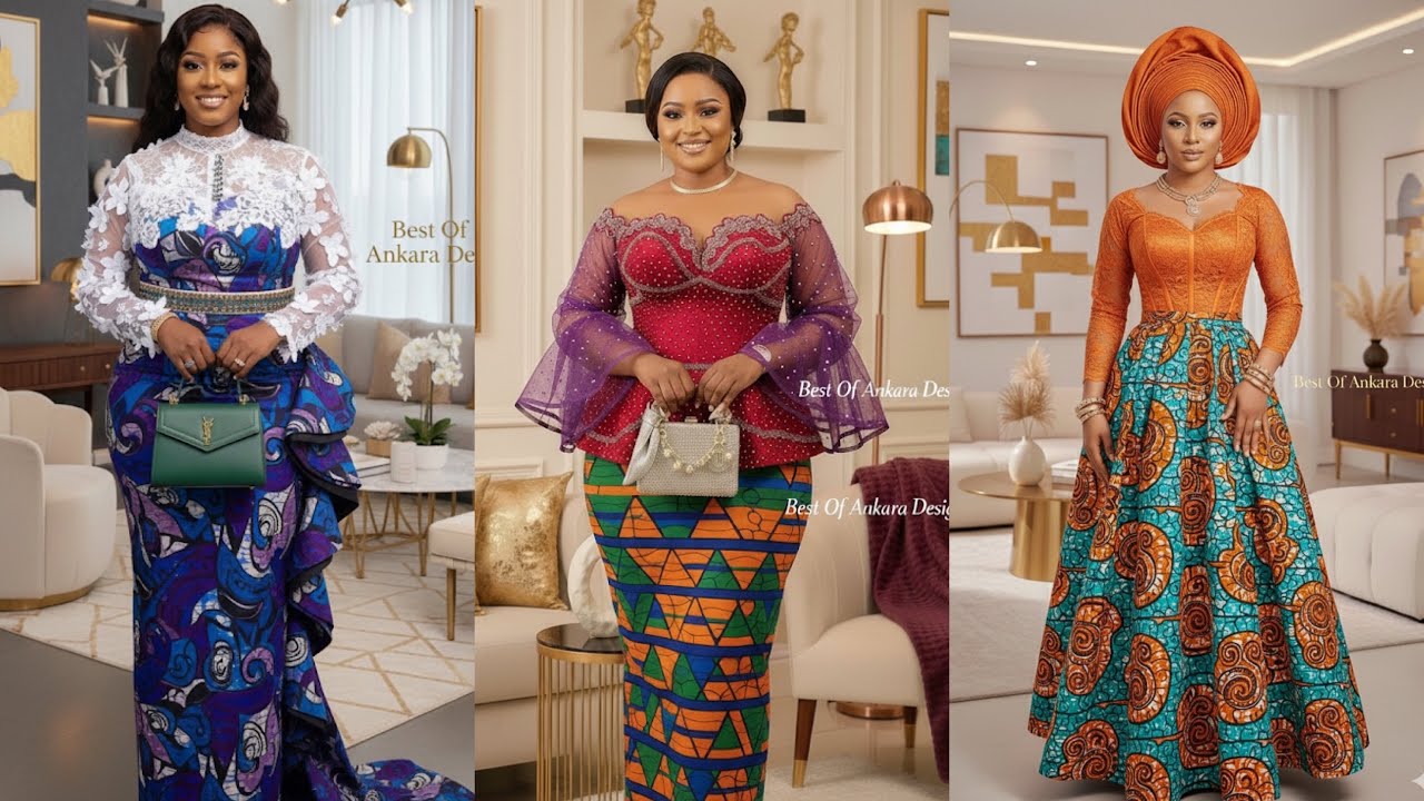 Роскошные платья из ткани анкара, кружева и парчи | Элегантная африканская дизайнерская мода