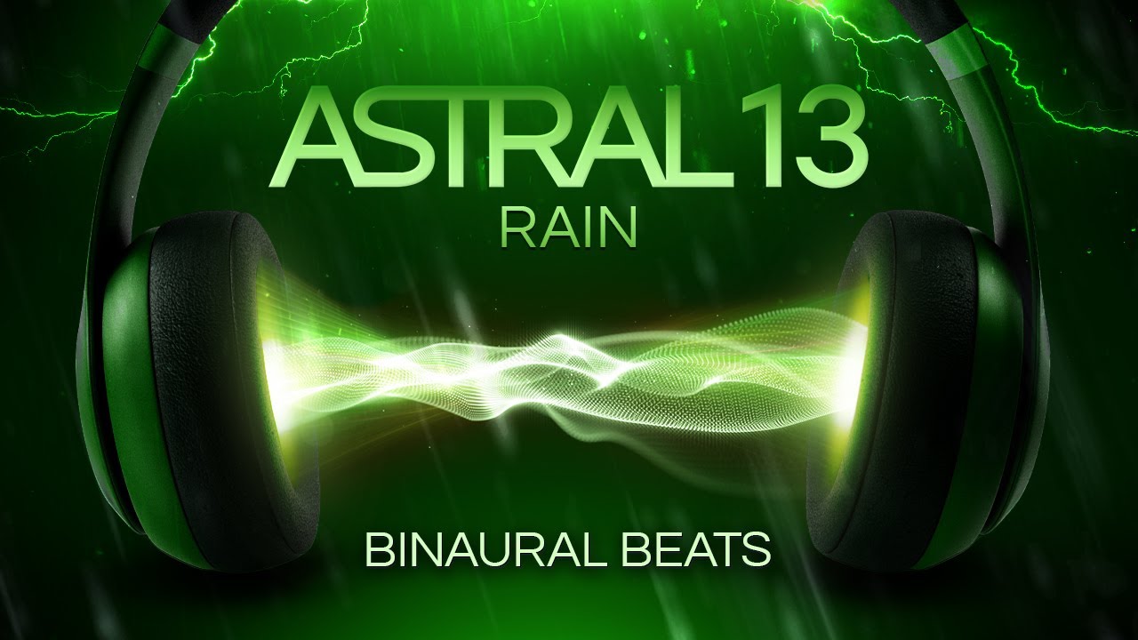 Astral Projection - Binaural Beats Rain - From Theta to Delta - Black Screen - No Music