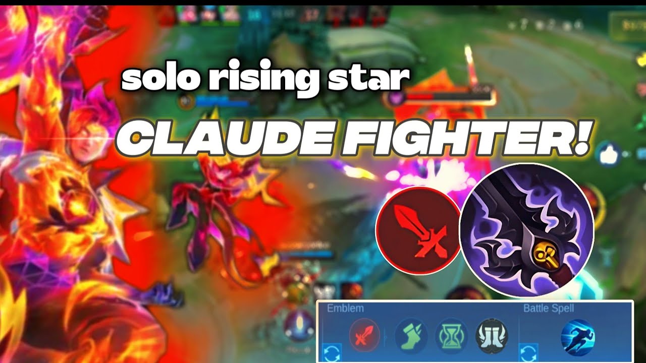 EMANG BROKEN DAMAGE NYA!!! CLAUDE EMBLEM FIGHTER+DHS+WT SAMPE MONTAGE DINGIN🥶🥶 || RISING STAR MLBB 