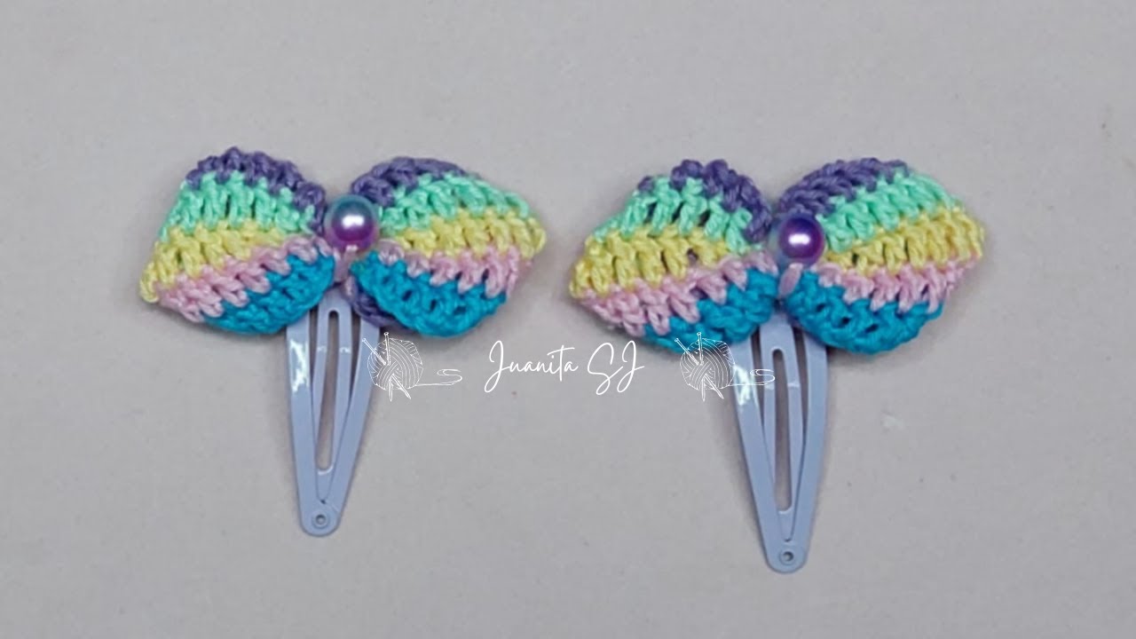 MOÑITOS PARA EL CABELLO TEJIDOS  A  CROCHET PASO A PASO