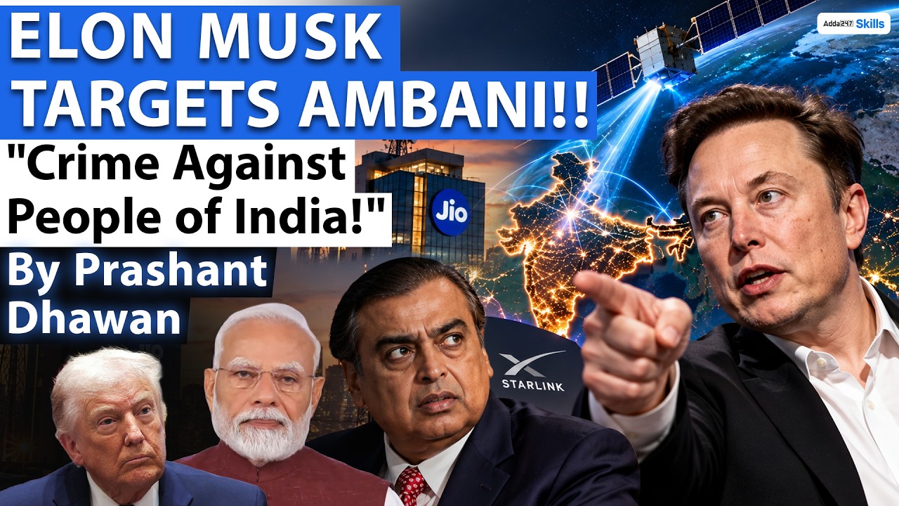 ELON MUSK TARGETS AMBANI | India is Rules by Oligarchs says Musk | By Prashant Dhawan