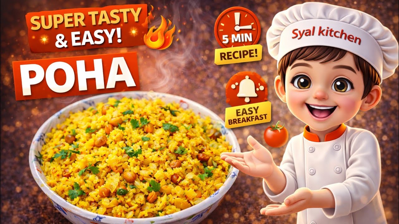 Easy Poha Recipe😍 | 😘Healthy Indian Breakfast #03 #poha #food #indorepoha #indianvegrecipes 