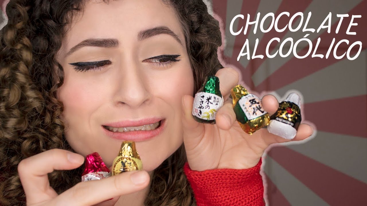 Provando CHOCOLATE de SAQUÊ do JAPÃO - Doces japoneses (ALCOÓLICO)
