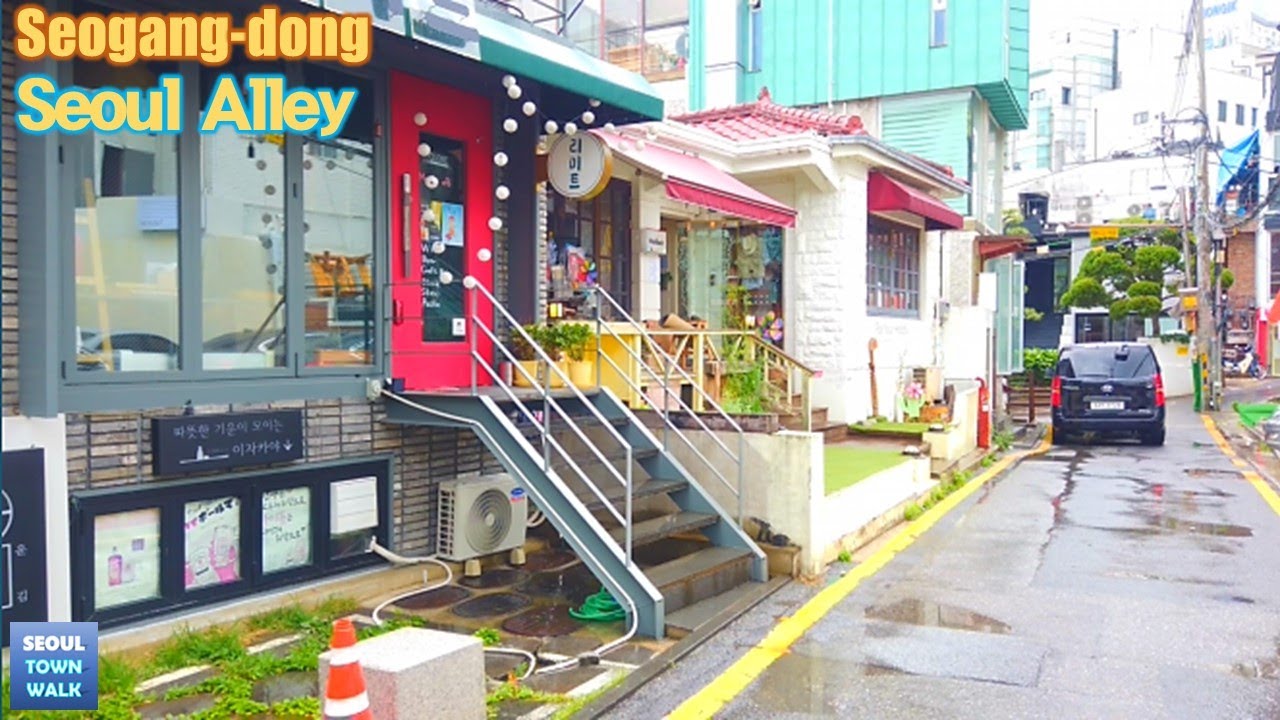 【4K】 Walk Seoul Korea - 서울 서강동 골목 걷기 (장마비 맞으며)| Seogang-dong Alleys (rain) [마포구2| Mapo-gu2] 19(2)-10