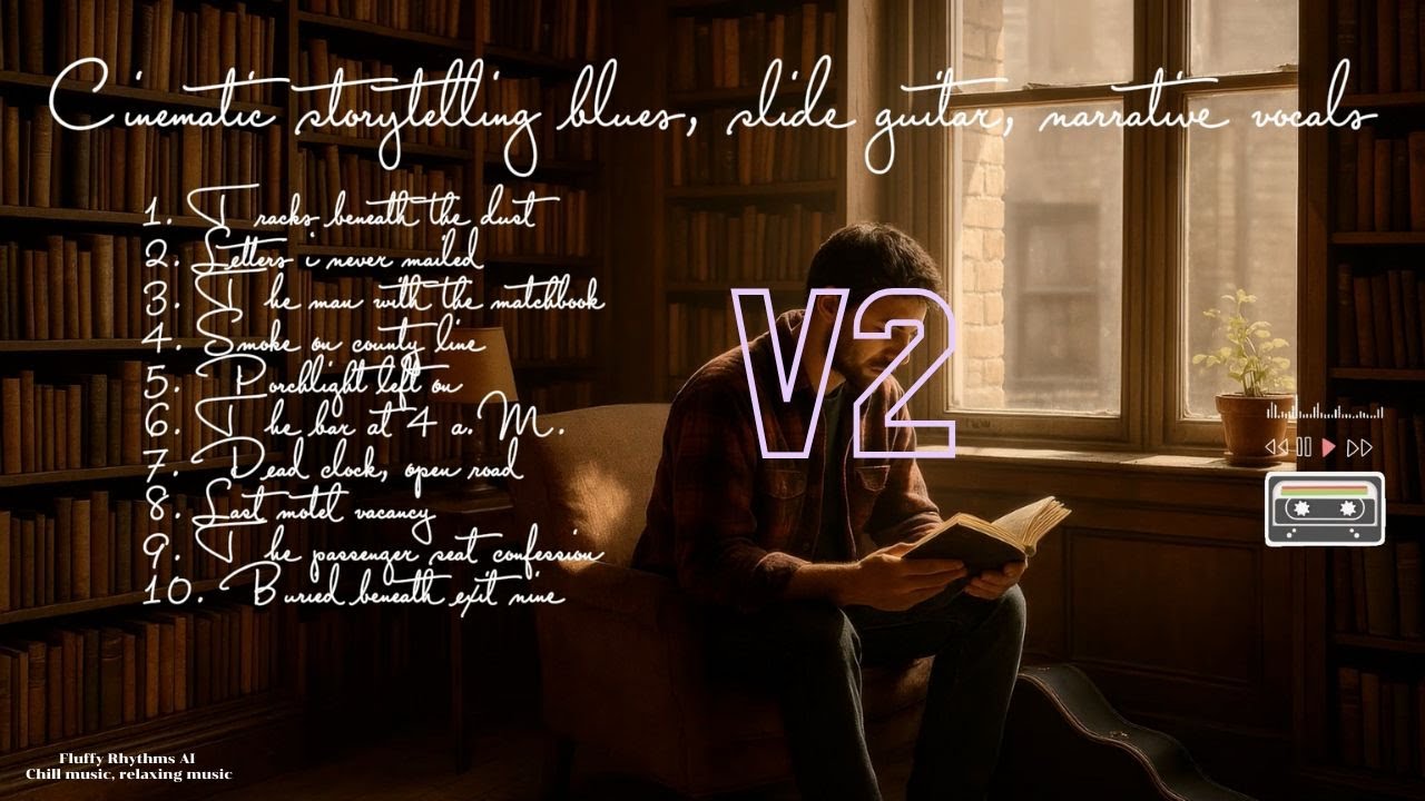Version 2 | Cinematic storytelling blues, slide guitar, narrative vocals: Fluffy Rhythms AI
