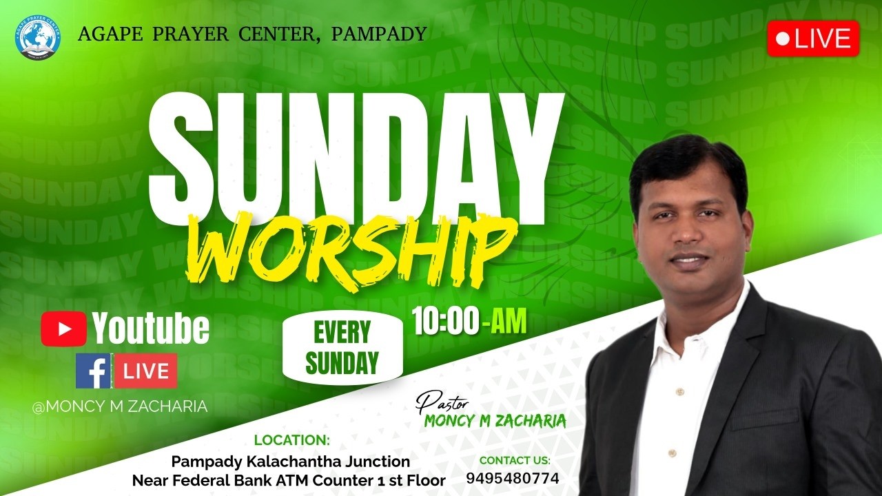 🩸Live Sunday Worship എന്റെ കൈയിൽ ഇരിക്കുന്നു | Ph: 9495480774 | Day 693 Mor | Pr. Moncy M #reels