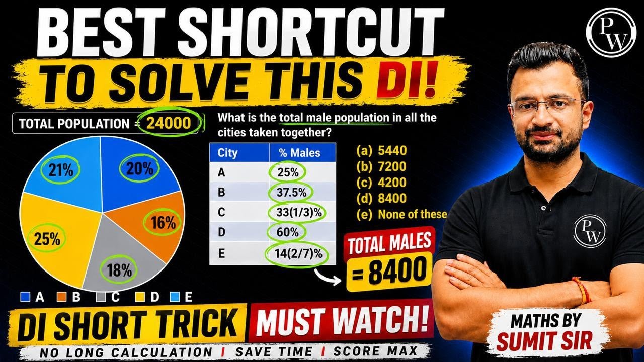 DI Short Trick 🔥 Solve Data Interpretation in Seconds | Bank Exams 2026 | Maths by Sumit Sir