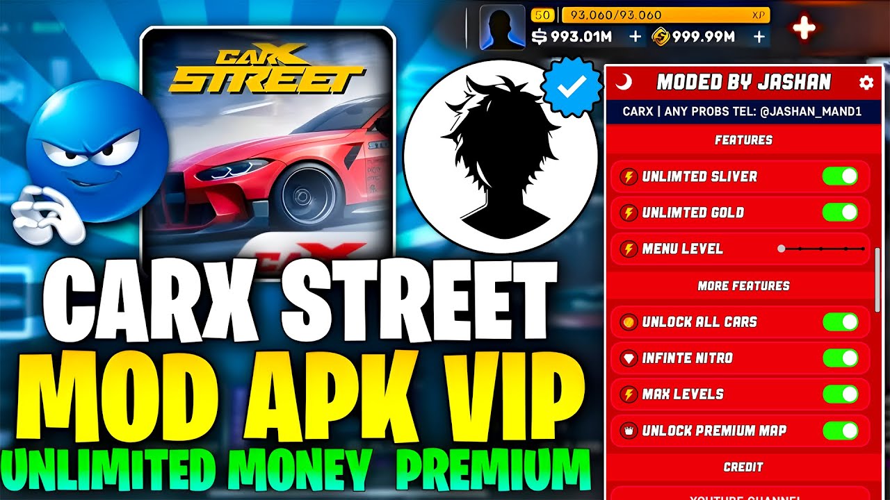 CARX STREET MOD MENU APK v1.15.1 (Android & iOS) &ndash; Unlimited Money & All Cars Unlocked 🚗🔥