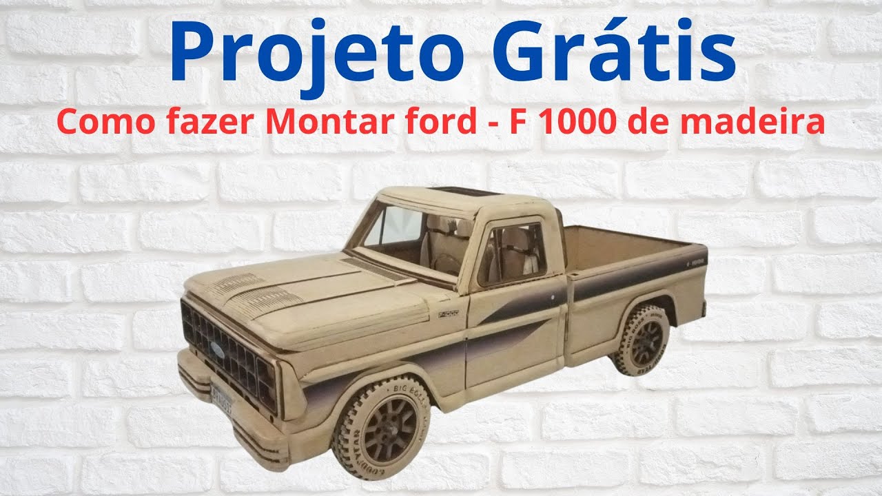 Projeto Grátis l Como Fazer F 1000 aula de montagem completa