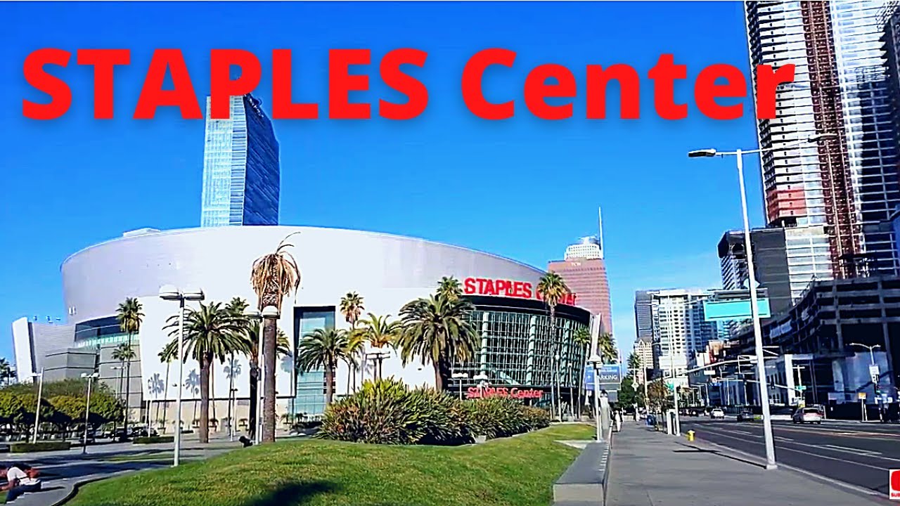 Walking around the Staples Center & L.A. Live, Los Angeles CA [4K]