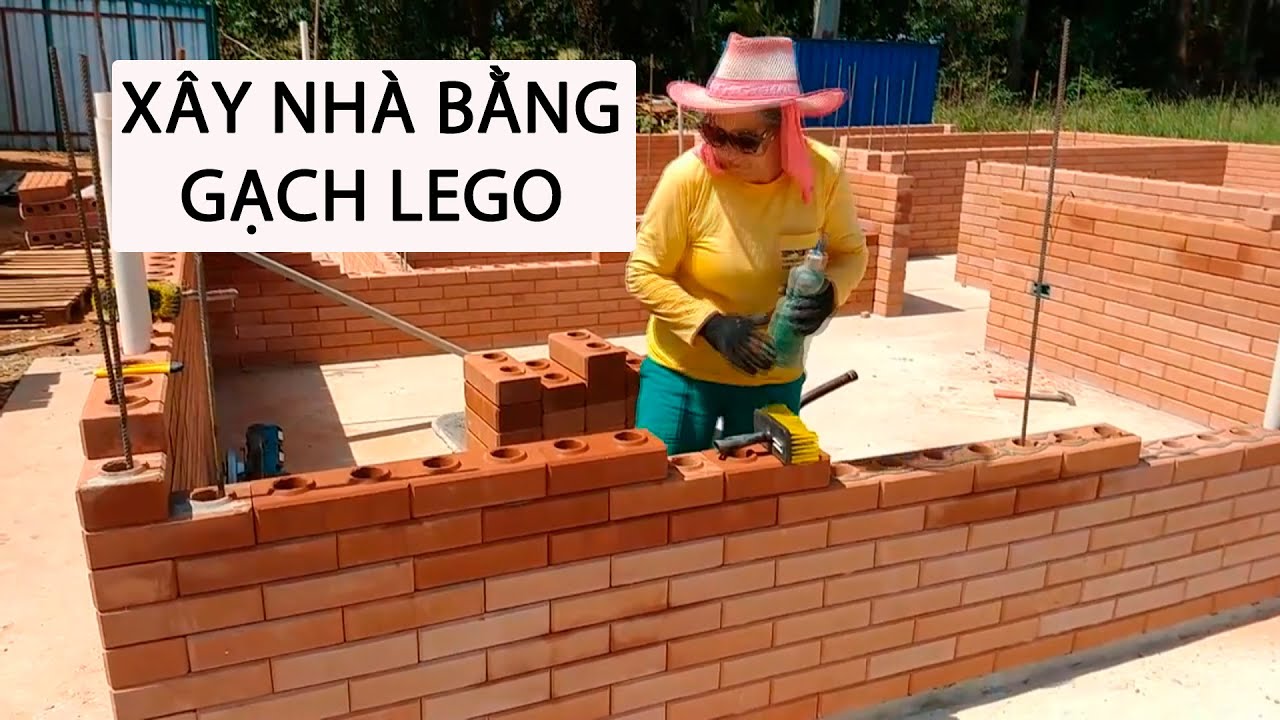 Cách xây nhà bằng gạch LEGO | Thi công xây dựng gạch LEGO | Gạch không nung gạch không vữa