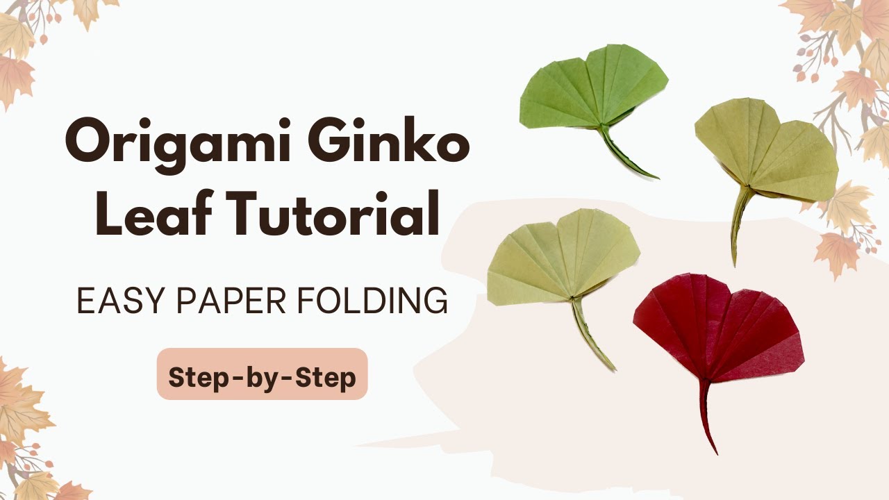 Easy DIY tutorial | Origami Ginko Leaf | Fall Decor Craft | Bookmark ideas
