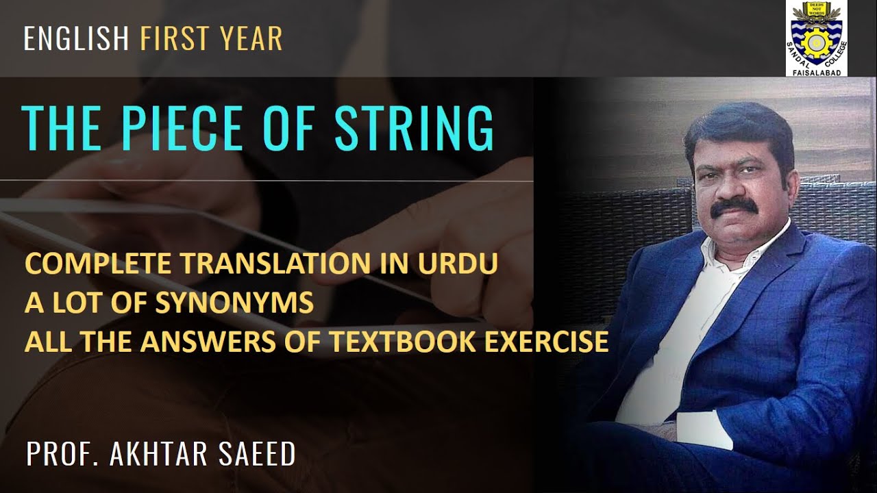THE PIECE OF STRING | Guy De Maupassant | Complete Translation in Urdu/Hindi | Synonyms | Class 11