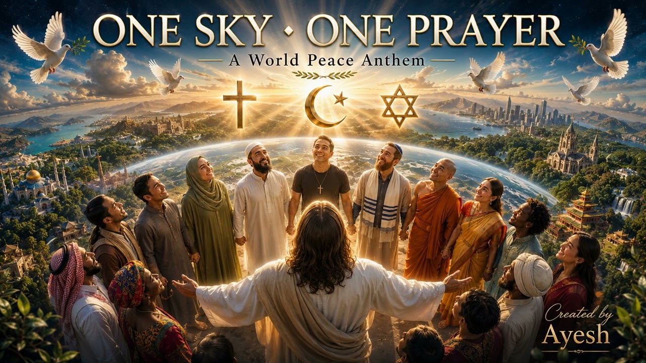 🌍 One Sky &bull; One Prayer | World Peace Anthem | English &bull; Arabic &bull; Hebrew | Official Audio | Created 