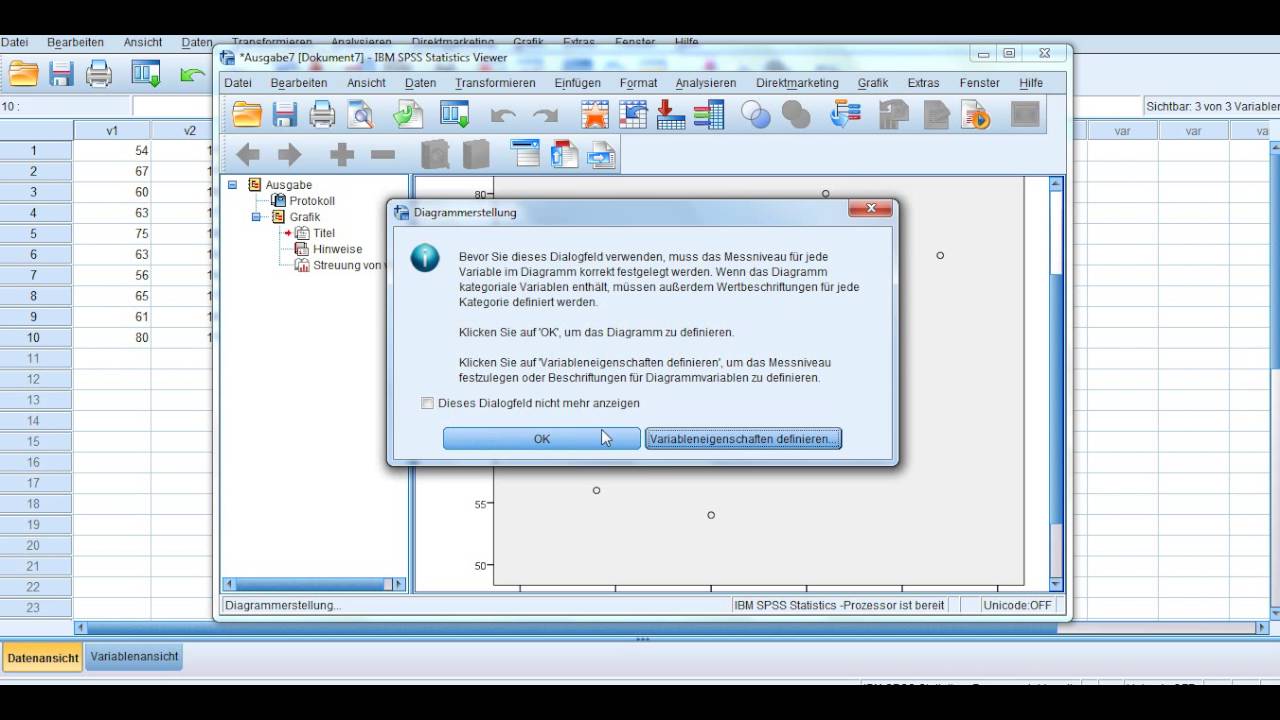 Streudiagramm mit SPSS