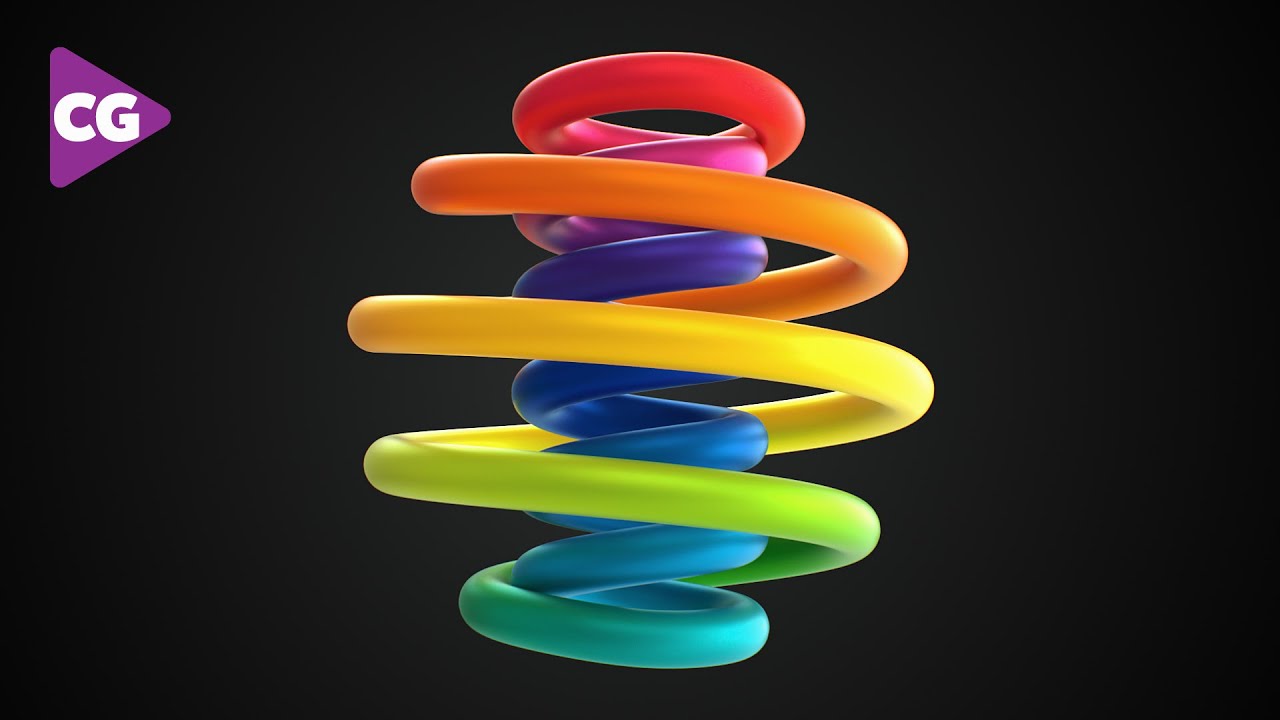 C4D Looping Spiral — Учебное пособие по Cinema 4D (бесплатный проект)