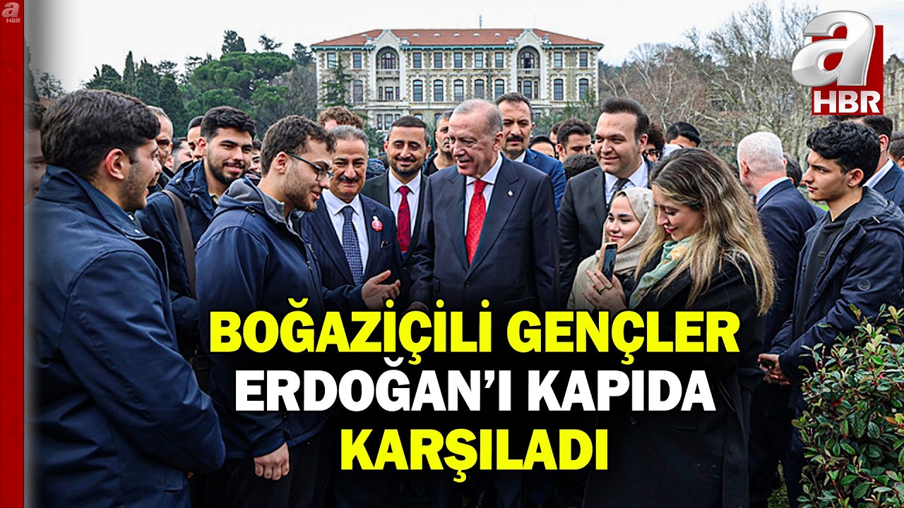 Boğaziçili öğrencilerden Başkan Erdoğan'a karanfilli karşılama | A Haber