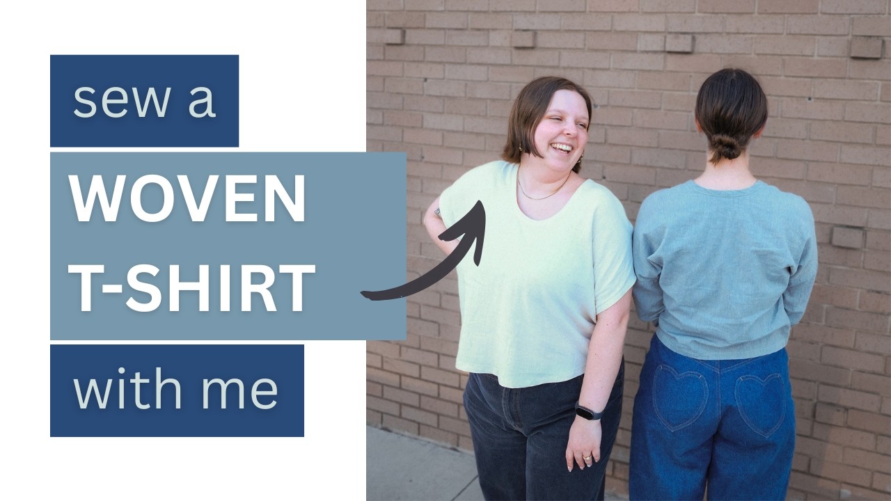 How to Sew a Woven T-Shirt | Bertie Shirtie Tutorial (Beginner Friendly, 22 Sizes)