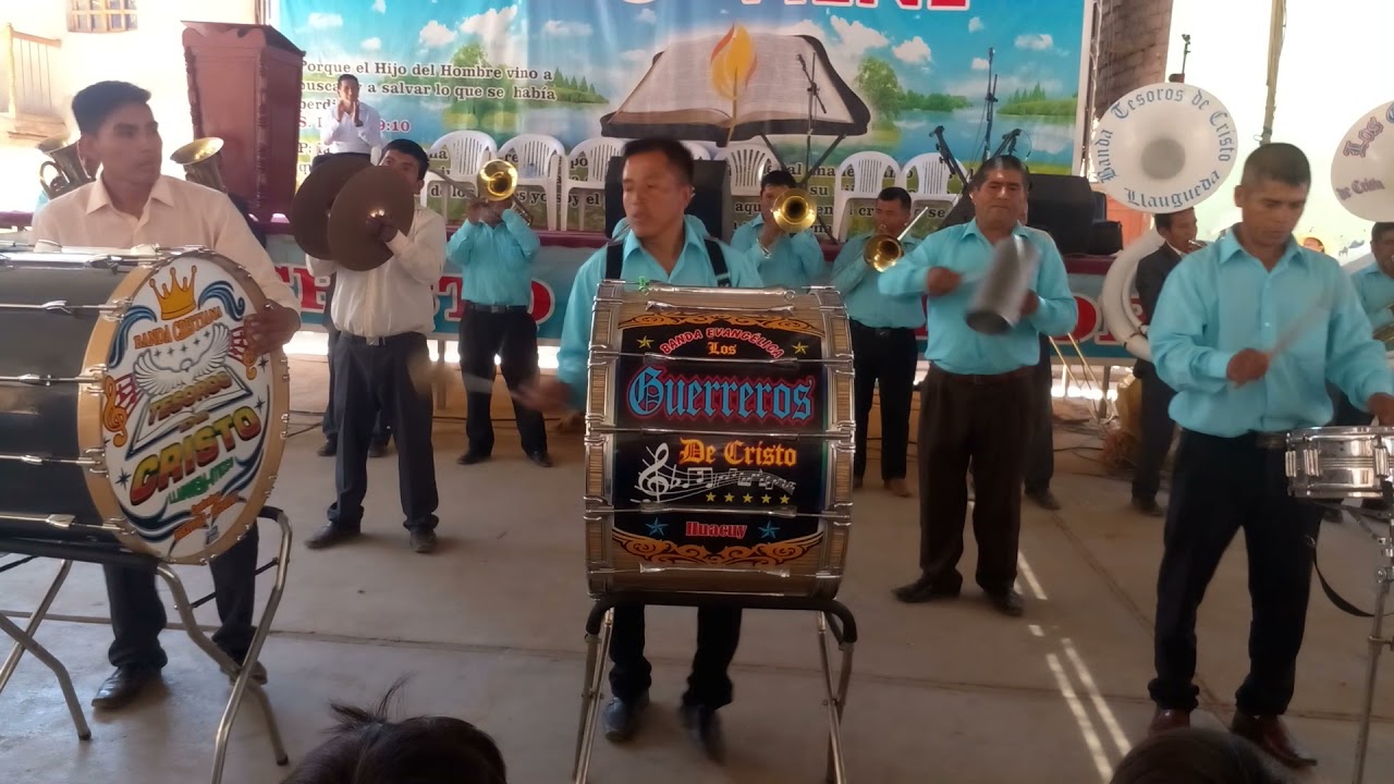banda los guerreros de cristo de huacuy  junto con los tesoros de cristo de llaugueda otuzco