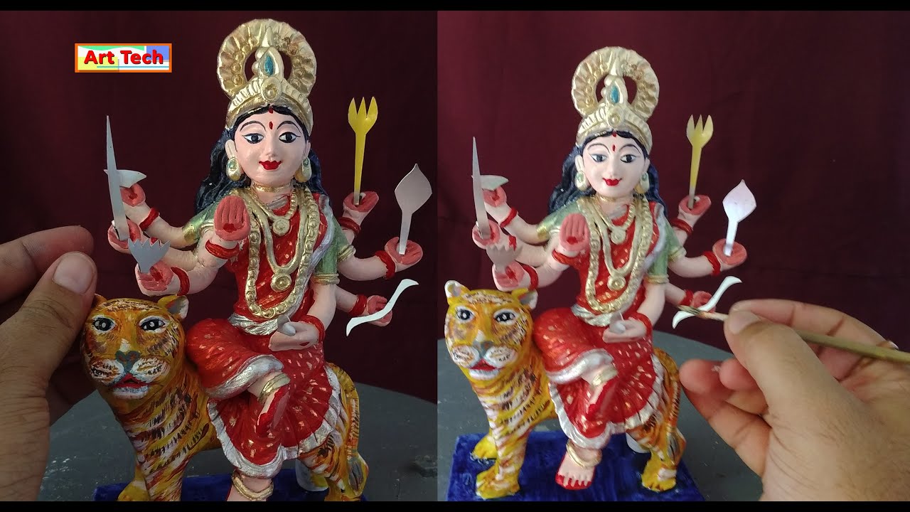 Sherawali devi murtee making process | Navratri special | Art Tech