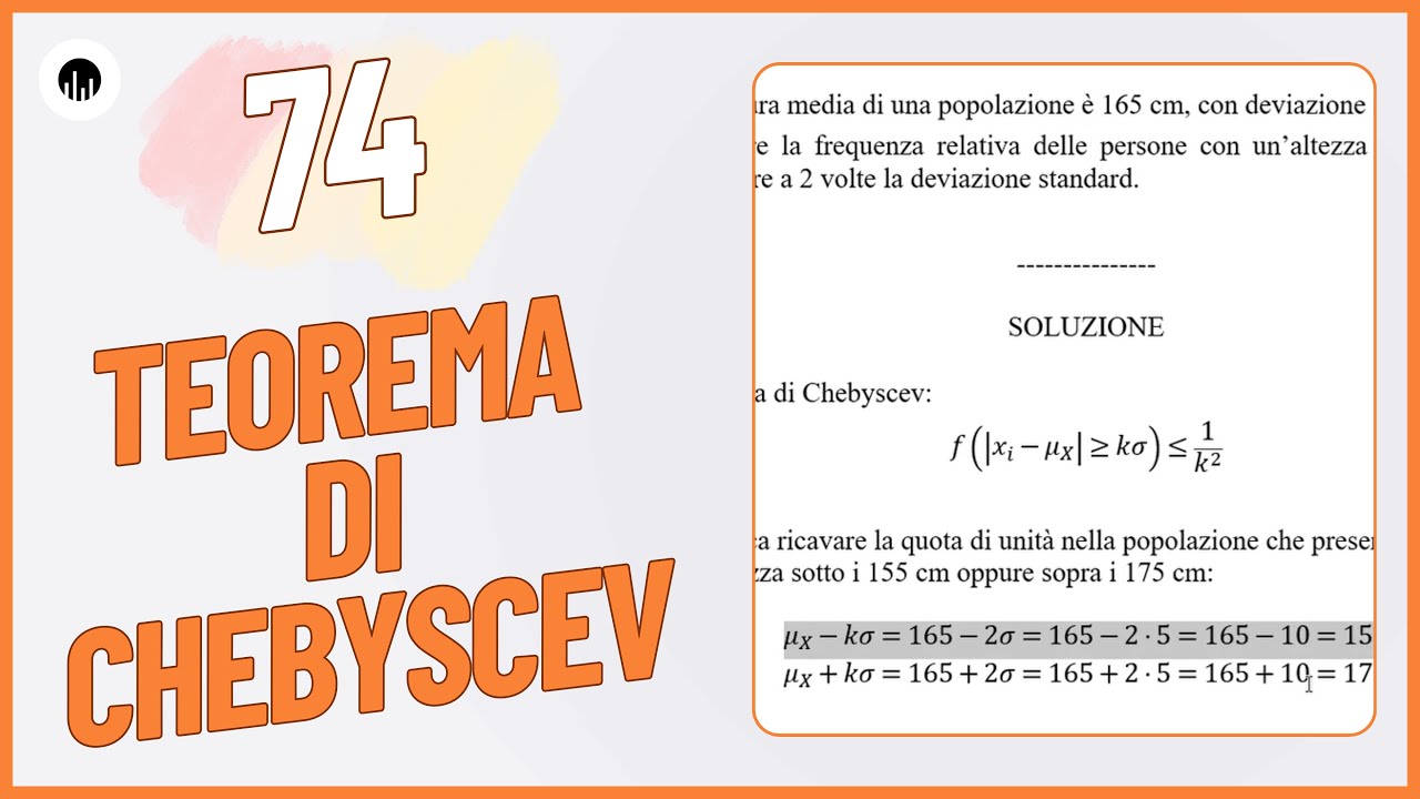 STATISTICA 74 - Esercizio sul teorema di Chebyscev