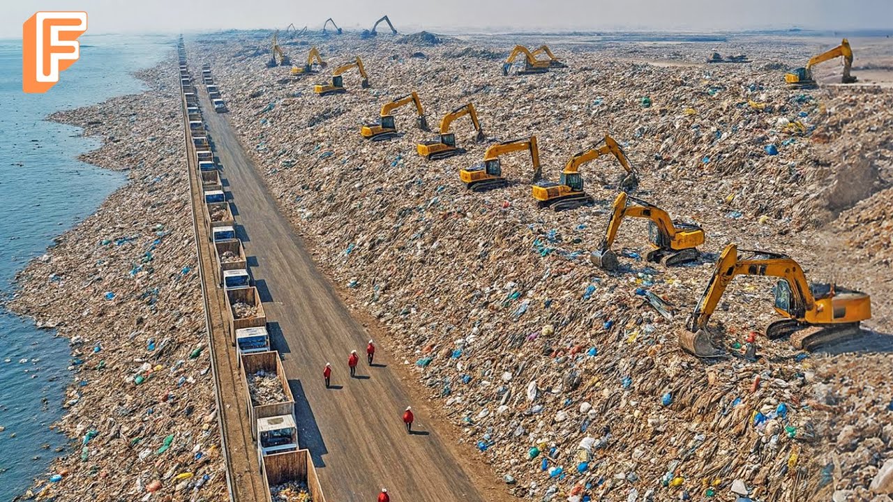 How Mountains Of Plastic Trash Are Recycled Inside Massive Recycling Lines
