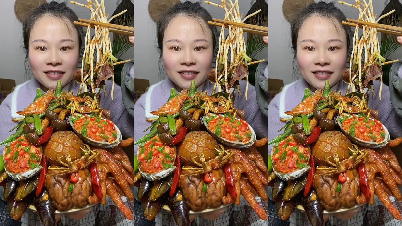 🔥 Homemade Mukbang | Braised Pork, Water Spinach, Eggs & Super Spicy Chili 🌶️ | Super delicious