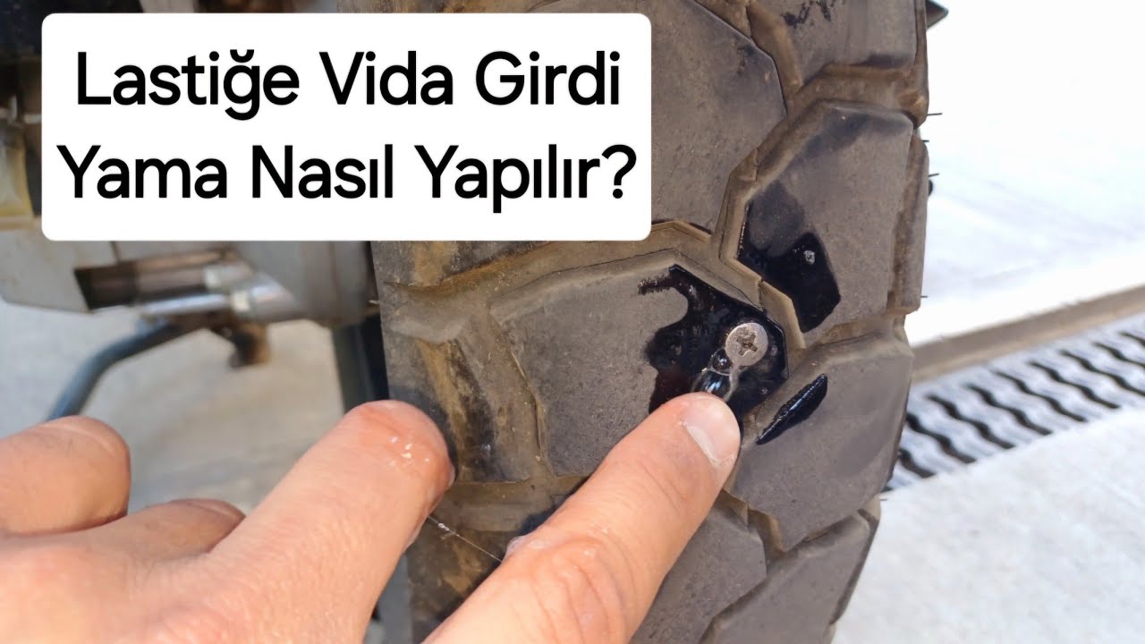 Lastiğe Çivi Girdi Vida Girdi Lastik Patladı /  5 Dakika İçerisinde Nasıl Yama Yapabilirsin?