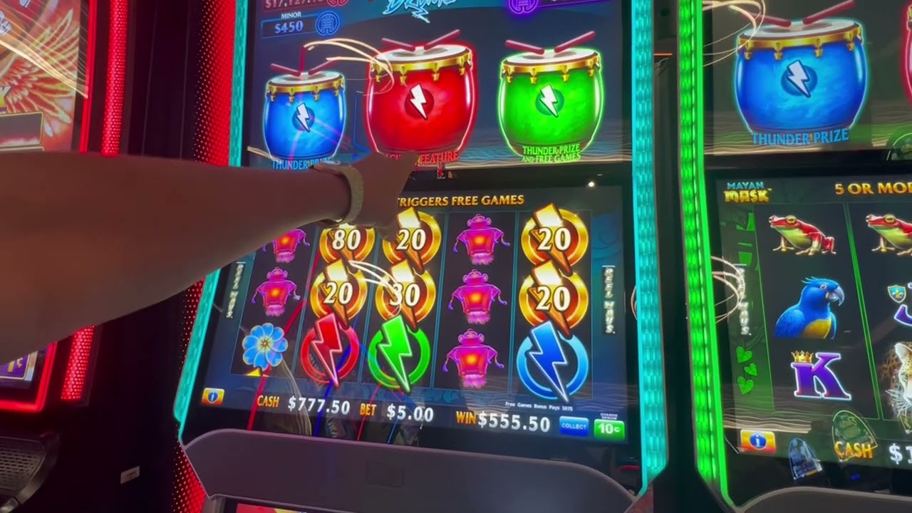 WATCH THUNDER DRUMS BEAT ME A BIG BONUS WIN❤️🎰