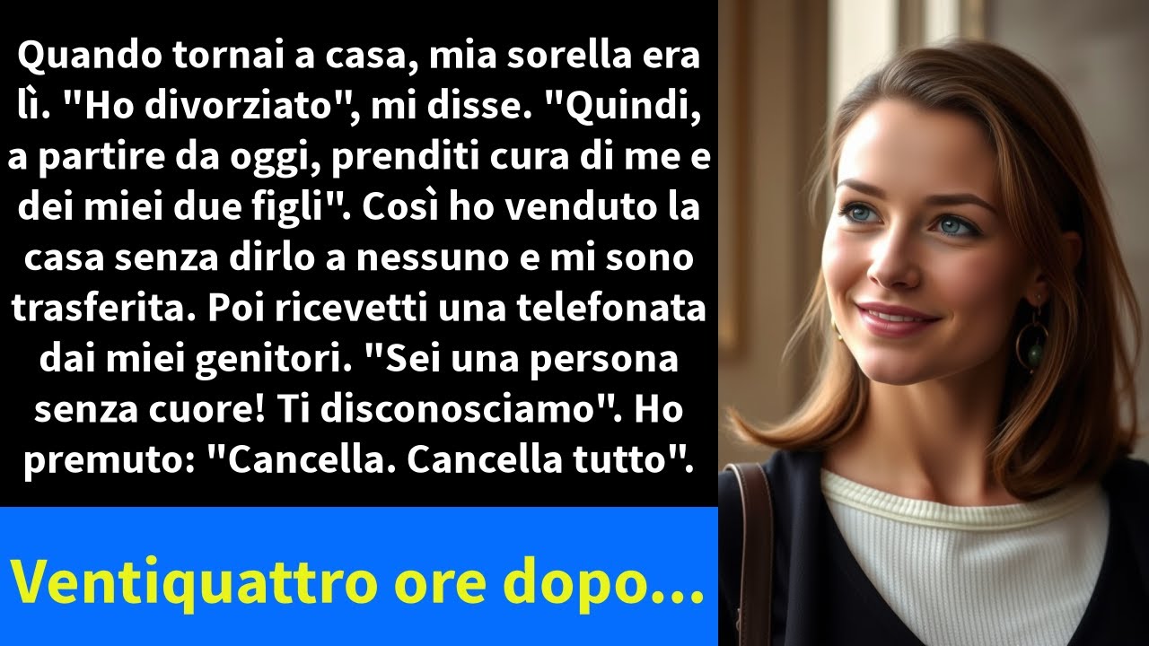 Quando tornai a casa, mia sorella era lì. 