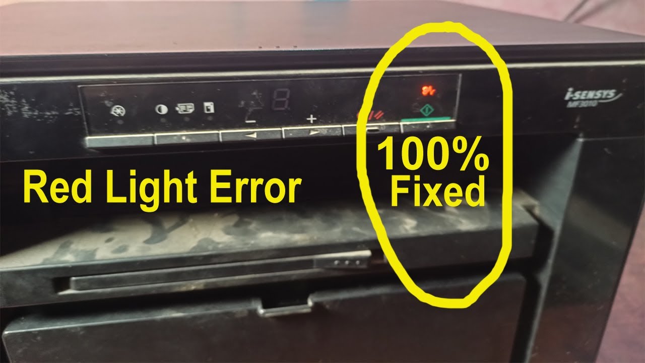 Canon mf3010 red light Error 100% Solved || ( प्रिंट बटन की redlight ब्लिंक करना ) Solution 100%