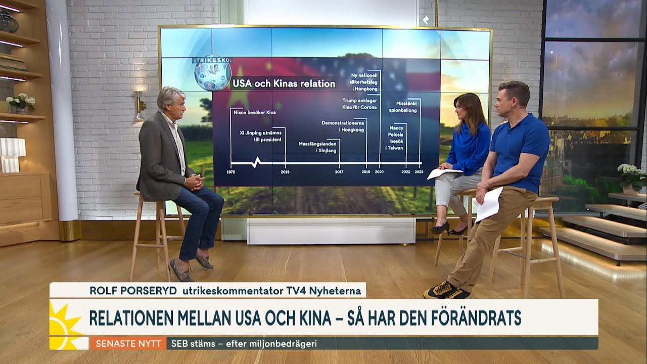 Så har relationen förändrats mellan USA och Kina: ”Kinas stentuffa … | Nyhetsmorgon | TV4 & TV4 Play